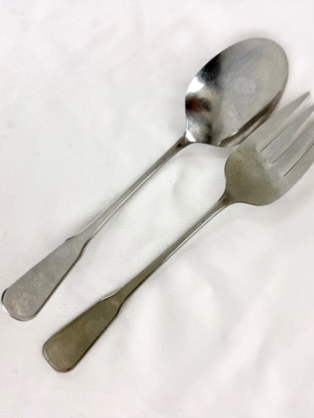 Vintage Oneida Independence Deluxe Stainless Serving Spoon and Meat Fork